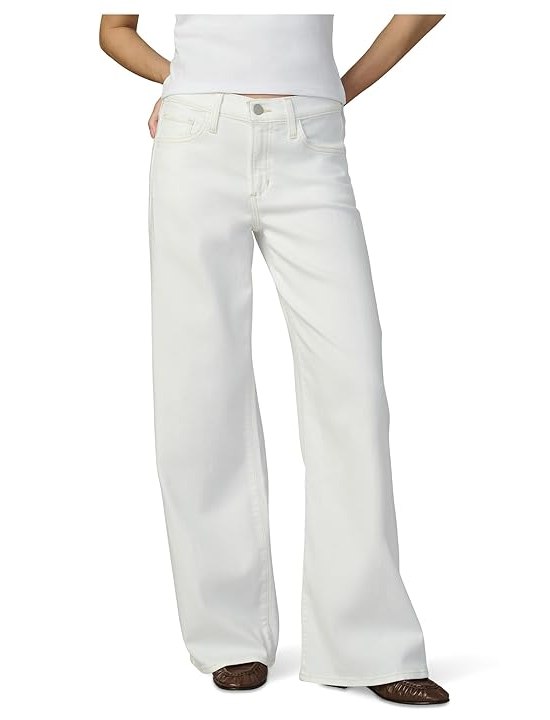 Joes Jeans The Lou Lou Low Rise Wide Leg Womens Jeans White