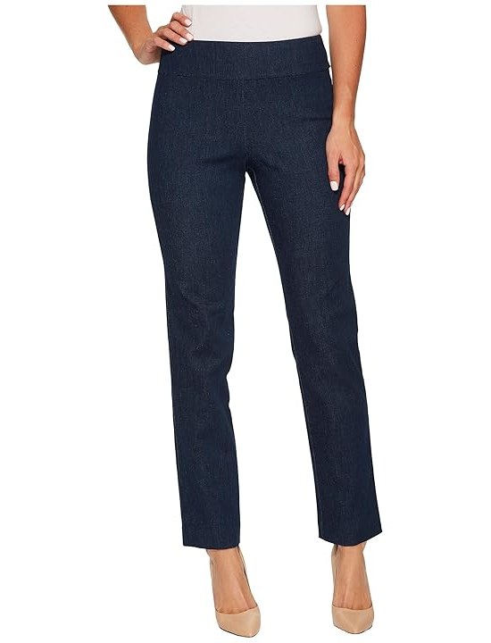 Krazy Larry Pull-On Denim Ankle Pants Womens Jeans Blue