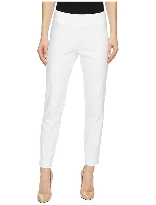Krazy Larry Pull-On Denim Ankle Pants Womens Jeans White