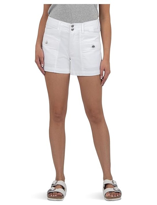 KUT from the Kloth Jane High-Rise Shorts Womens Shorts Optic White