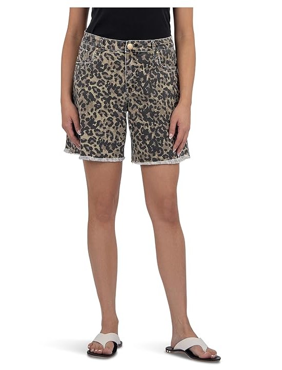 KUT from the Kloth Hailey High-rise Bermuda Womens Shorts Sage