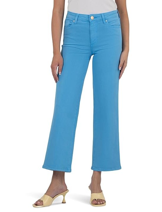 KUT from the Kloth Charlotte High Rise Wide Leg Womens Jeans Bahamas Blue