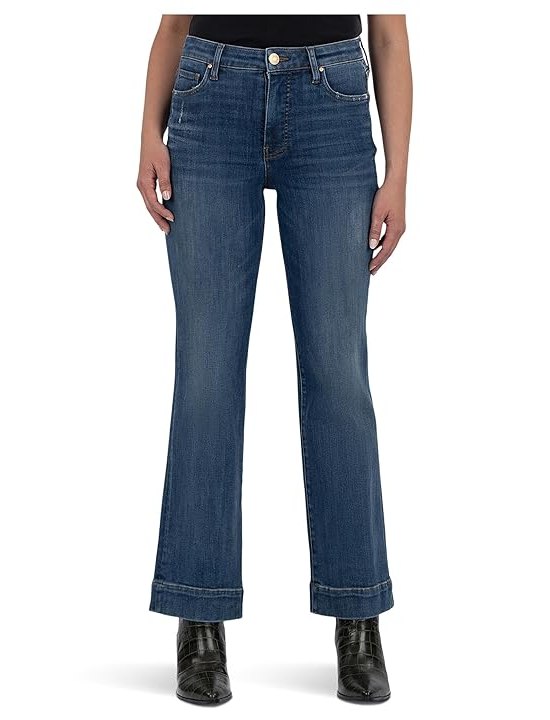 KUT from the Kloth Kelsey High Rise Fab Ab Ankle Flare With Wide Hem Womens Jeans Vibrant