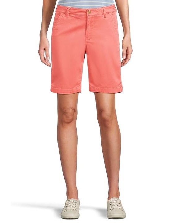 L.L.Bean Comfort Stretch Chino Bermudas Shorts 9 Womens Shorts Mineral Red