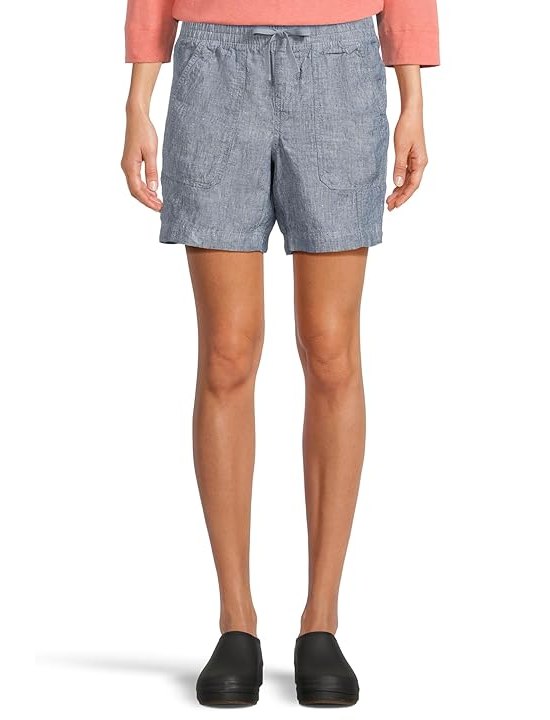 L.L.Bean Premium Linen 6 Shorts Womens Shorts Bright Mariner