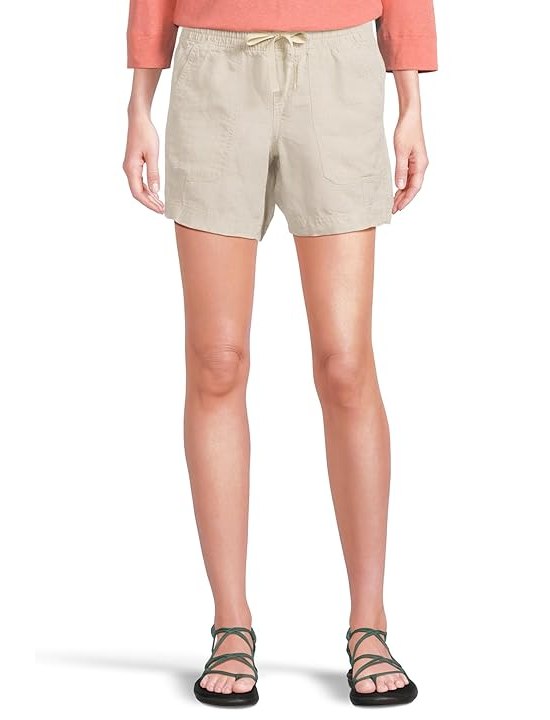 L.L.Bean Premium Linen 6 Shorts Womens Shorts Oatmeal