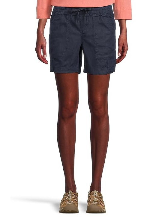 L.L.Bean Premium Linen 6 Shorts Womens Shorts Classic Navy