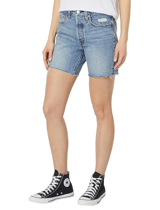 Levis Premium 501 Mid Thigh Shorts Womens Casual Pants Odeon