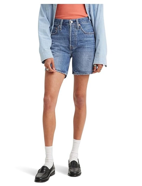 Levis Premium 50190s Shorts Womens Jumpsuit & Rompers One Piece Blue Beauty