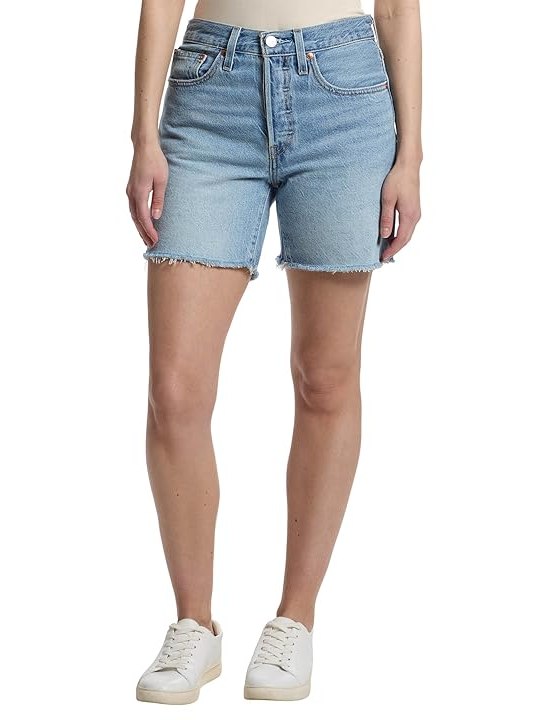 Levis Premium 501 Mid Thigh Shorts Lighteight Womens Shorts Fun Flare