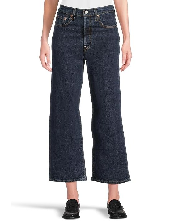 Levis Premium Ribcage Straight Ankle Womens Jeans SALSA DARK STONE