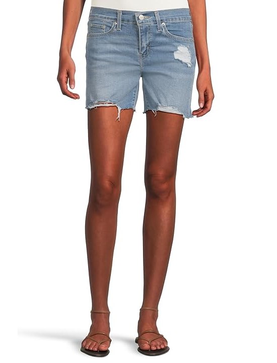 Levis Womens Mid Length Short Update Womens Shorts Im Just A Fan