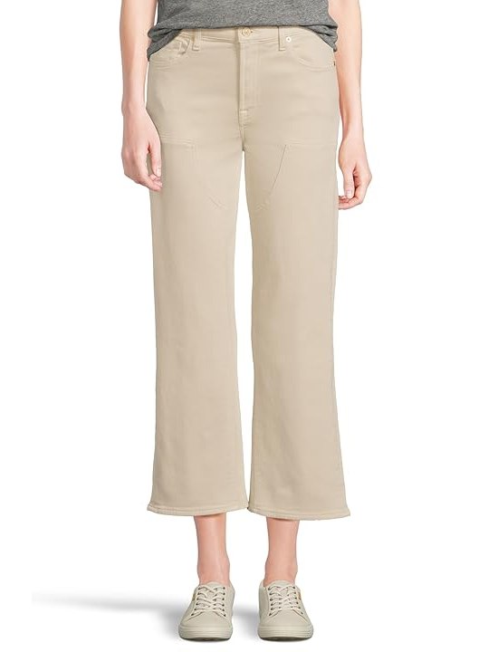 7 For All Mankind Cropped Alexa Womens Jeans Creme
