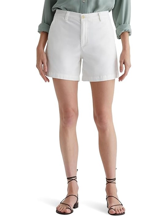 AG Jeans Jude Mid Rise Chino Shorts Womens Shorts Powder