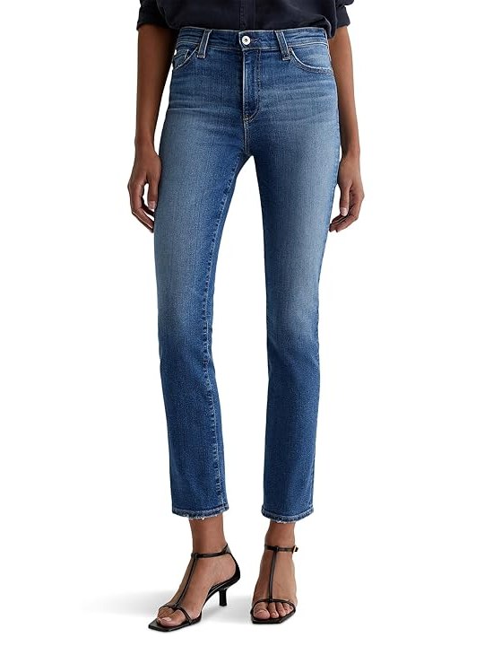 AG Jeans Mari Mid Rise Slim Straight Jeans in Oceanside Womens Jeans Oceanside