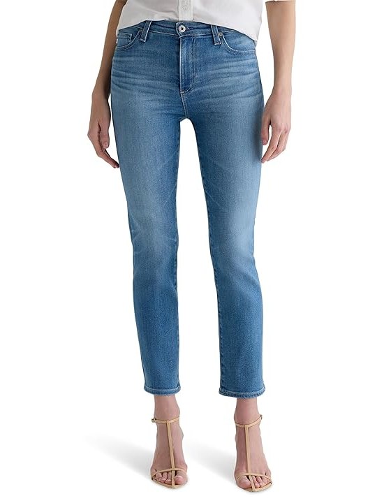 AG Jeans Prima Low Rise Cigarette Ankle Jeans in Atlantis Womens Jeans Atlantis