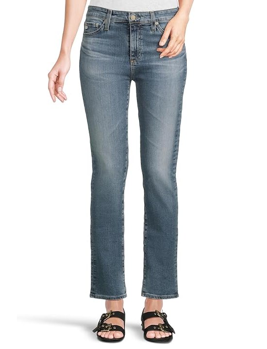 AG Jeans Mari High-Rise Slim Straight in 15 Years Shoreline Womens Jeans 15 Years Shoreline