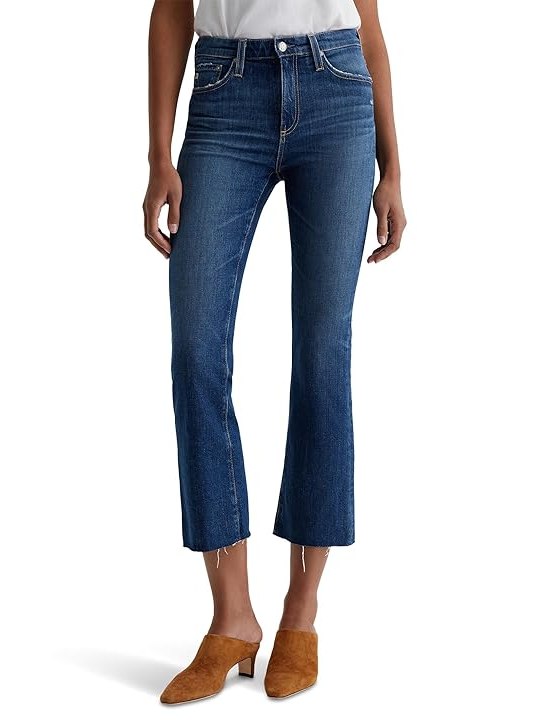 AG Jeans Farrah Mid Rise Crop Boot Jeans in 11 Years Memory Womens Jeans 11 Years Memory