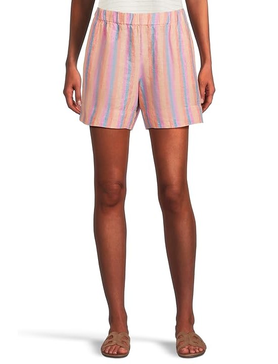 Faherty Laguna Linen Bayview Shorts Womens Shorts Cabana Stripe