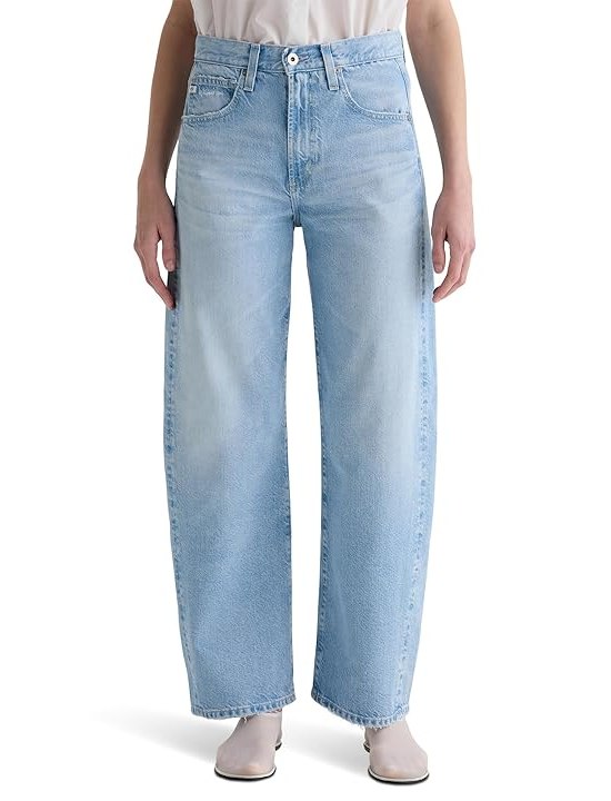AG Jeans Hattie High-Rise Barrel in Allusion Destructed Womens Jeans Allusion Destructed