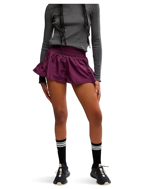 FP Movement Get Your Flirt On Shorts Womens Shorts Black Cherry